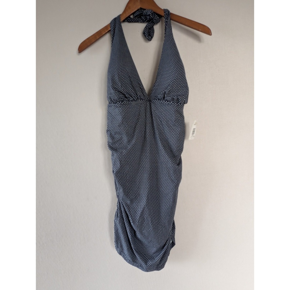 Anne Cole Swimsuit 2X Polka Dot Retro Pinup Rockabilly Halter Plus Swim Dress - Picture 3 of 13